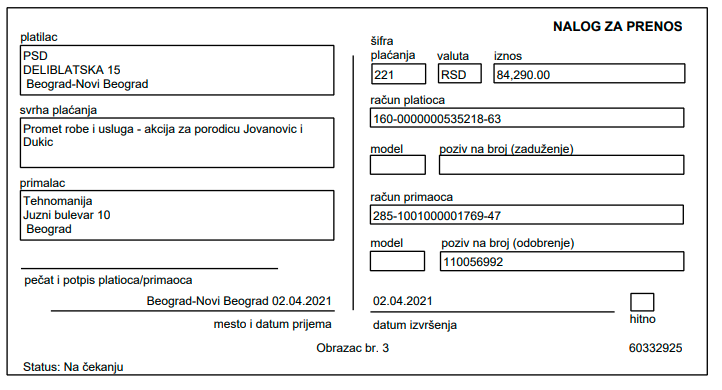 Kupovina bele tehnike za porodice Dukić i Jovanović 2