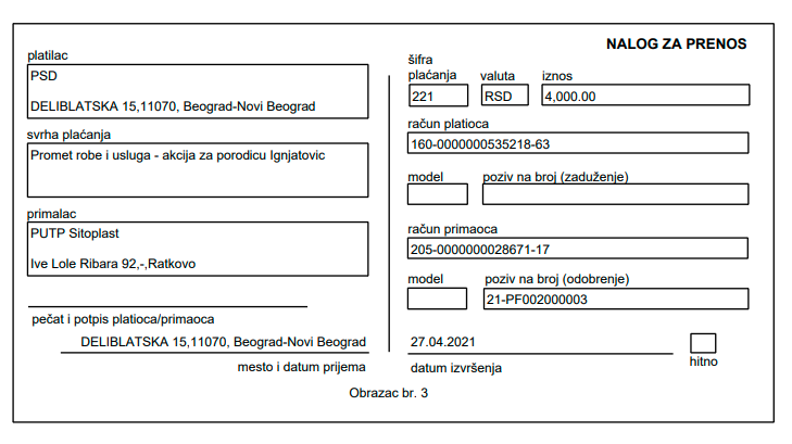 Kupovina namirnica za porodicu Ignjatović 4 Kupovina namirnica za porodicu Ignjatović 4