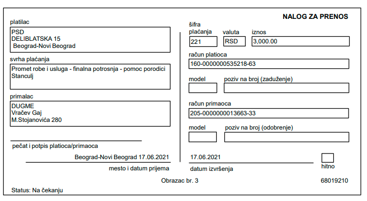 Donacija namirnica za porodicu Stančulj 4 Donacija namirnica za porodicu Stančulj 4