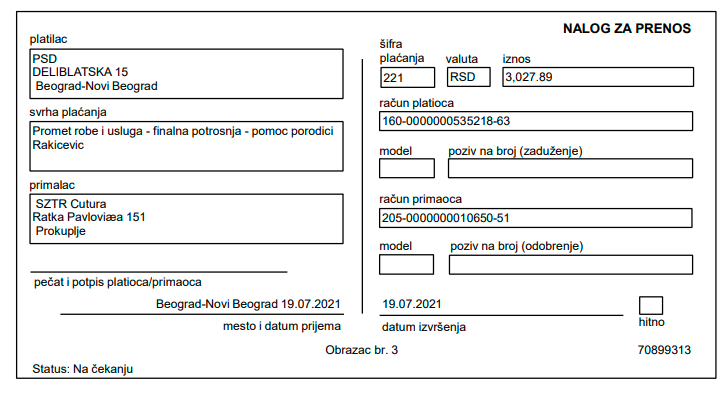 Donacija namirnica za porodicu Rakićević 4 Donacija namirnica za porodicu Rakićević 4