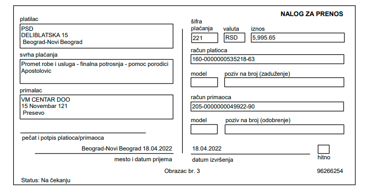 Kupovina namirnica za porodicu Apostolović 4 Kupovina namirnica za porodicu Apostolović 4