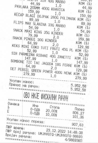 Kupovina namirnica za porodicu Saše Jovanovića iz Beograda 3 Kupovina namirnica za porodicu Saše Jovanovića iz Beograda 3