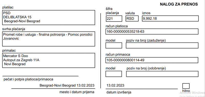 Kupovina namirnica za porodicu Marine Jovanović 3 Kupovina namirnica za porodicu Marine Jovanović 3