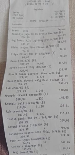 Kupovina namirnica za porodicu Slavković 3