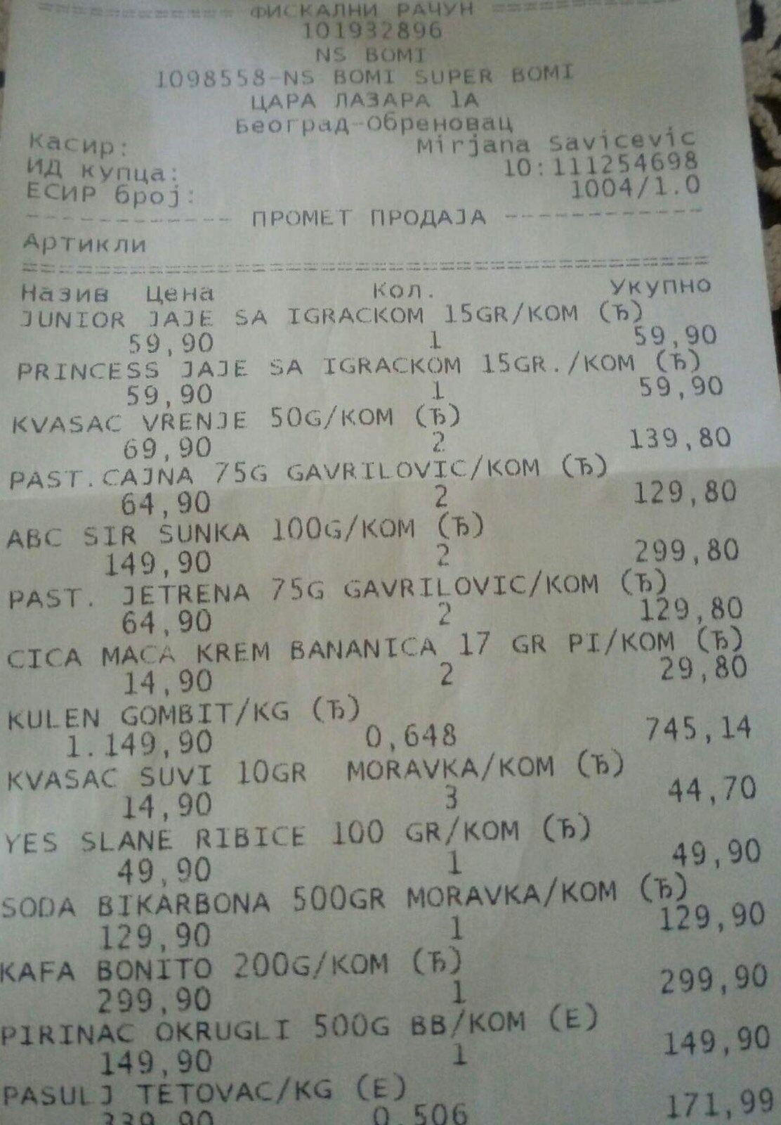 Kupovina namirnica za porodicu Dukić 3 Kupovina namirnica za porodicu Dukić 3