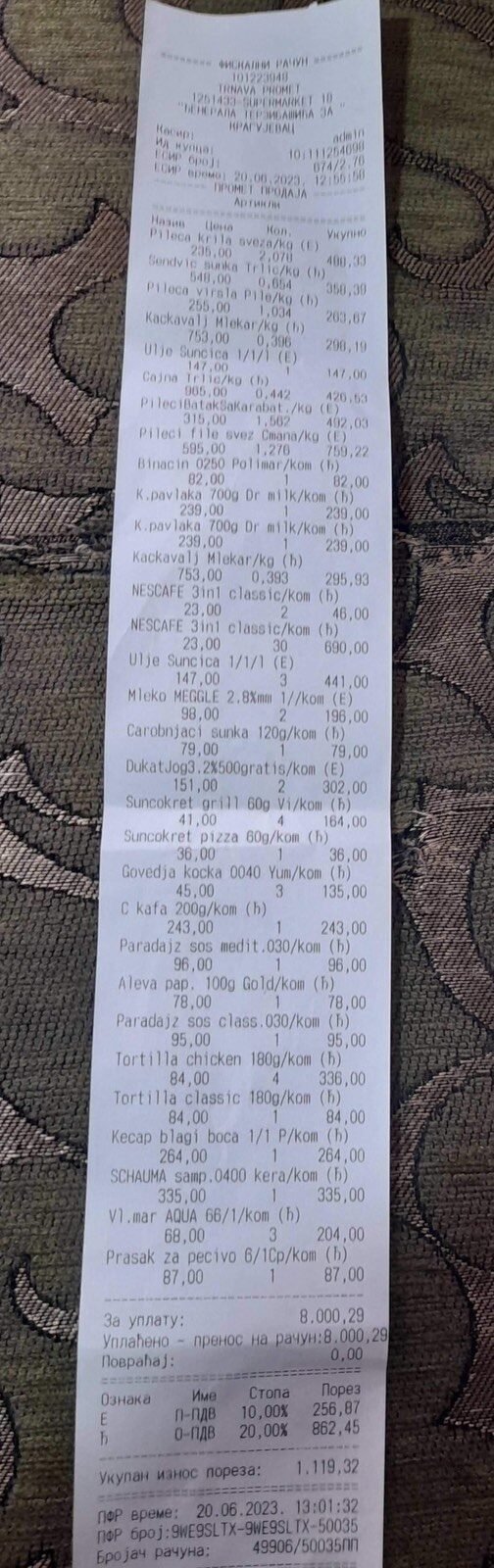 Kupovina namirnica za porodicu Biserčić 3 Kupovina namirnica za porodicu Biserčić 3
