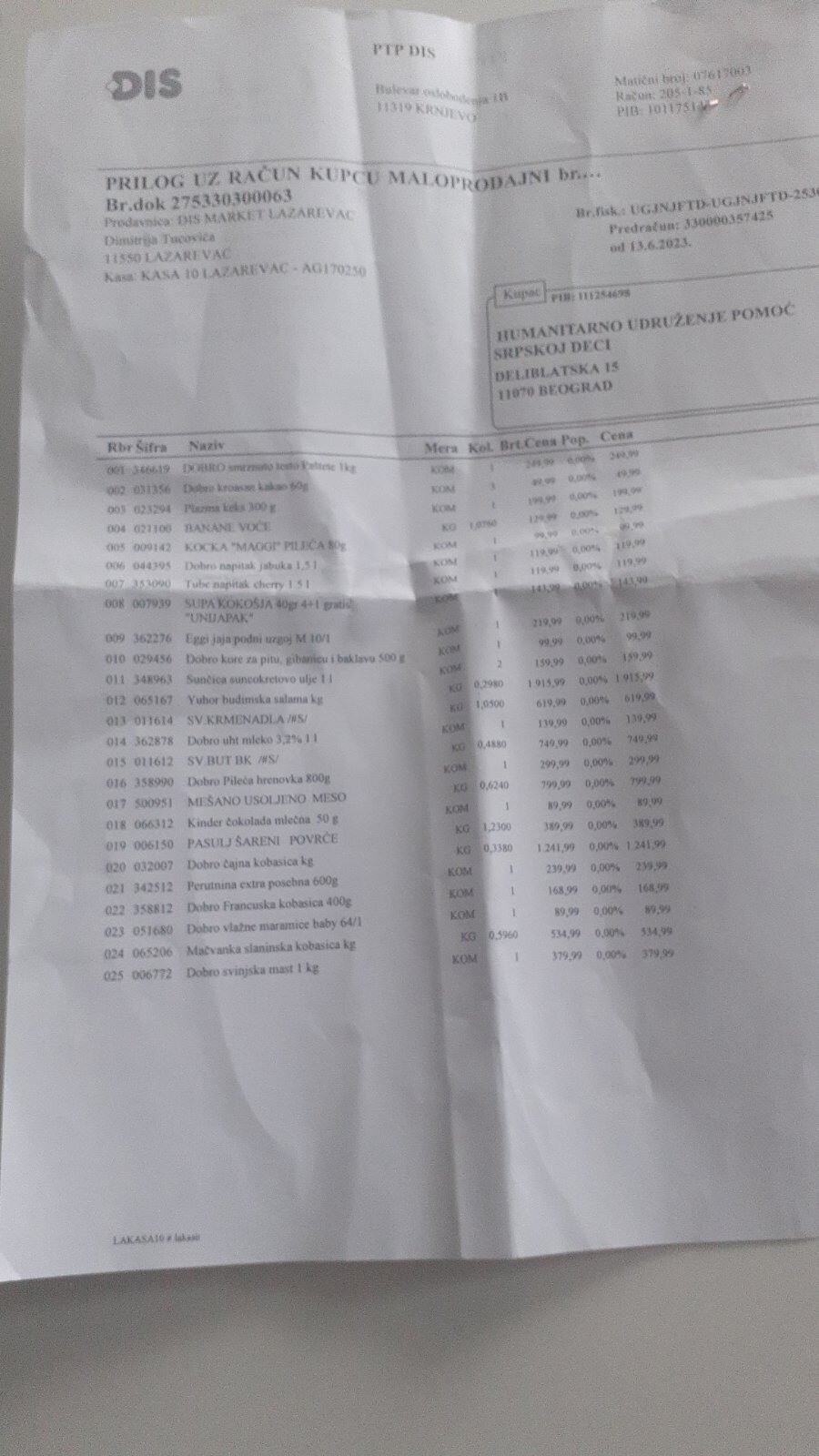 Kupovina namirnica za porodicu Jovanović iz Lajkovca /Humanitarni live/ 4 Kupovina namirnica za porodicu Jovanović iz Lajkovca /Humanitarni live/ 4