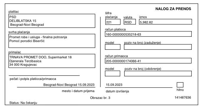 Kupovina namirnica za porodicu Biserčić 4 Kupovina namirnica za porodicu Biserčić 4