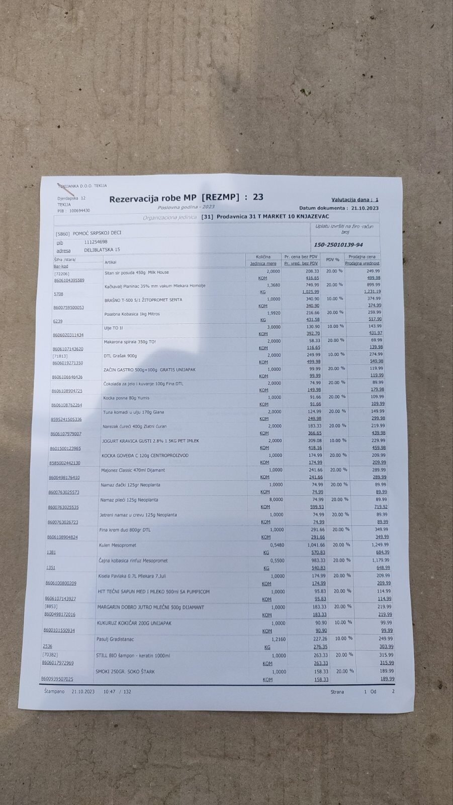 Donacija hrane Stepanu i njegovoj porodici 3 Donacija hrane Stepanu i njegovoj porodici 3
