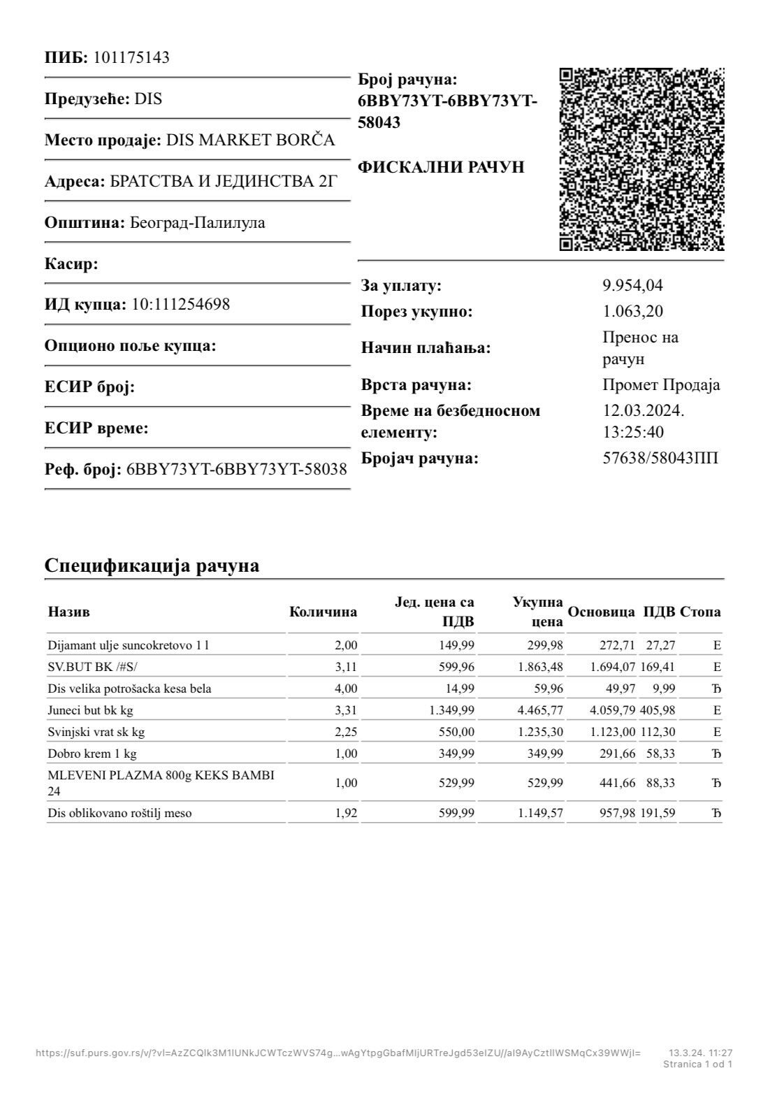 Kupovina namirnica porodici Dimovski 3 Kupovina namirnica porodici Dimovski 3