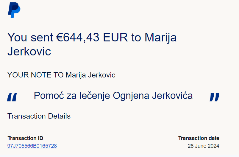Donacija novčanih sredstava za lečenje Ognjena Jerkovića u San Dijegu 3
