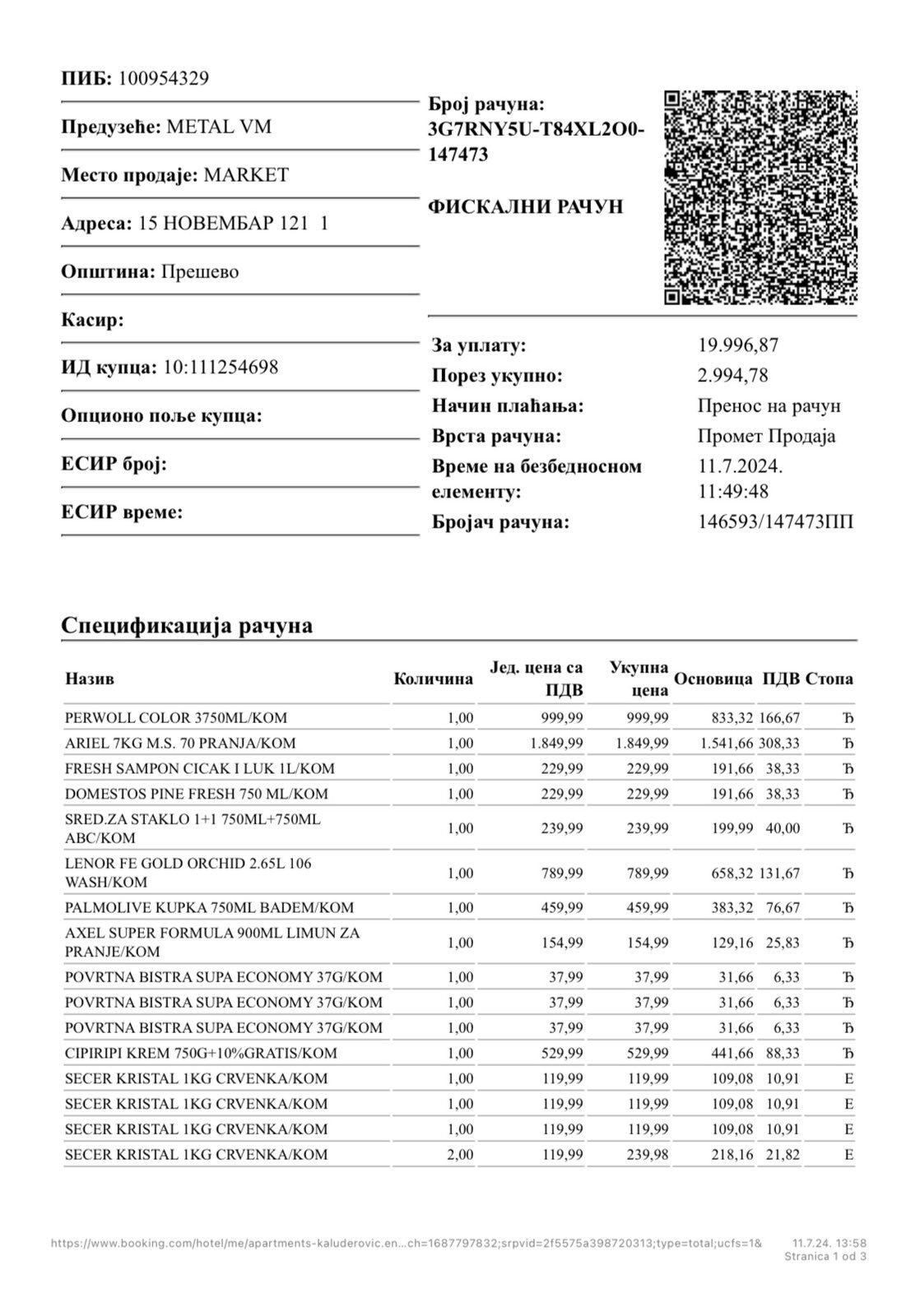 Kupovina namirnica porodici Apostolović 4