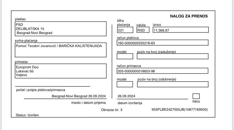 Kupovina hrane i sredstava za higijenu Teodori Jovanović /BARIČKA KALISTENIJADA/ 6