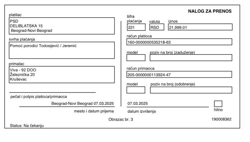 Kupovina namirnica porodici Todosijević / Jeremić i donacija paketa pomoći /firma Viva 92/ 12 Kupovina namirnica porodici Todosijević / Jeremić i donacija paketa pomoći /firma Viva 92/ 12